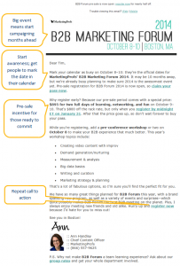 MarketingProfs email invitation sample