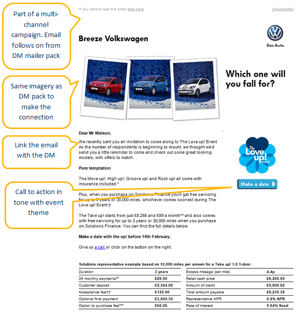 Volkswagen Sales Promotion Event Email