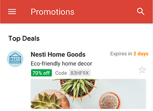 Gmail Top Deals shown in Promotions tab