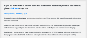 RateSetter example unsubscribe footer